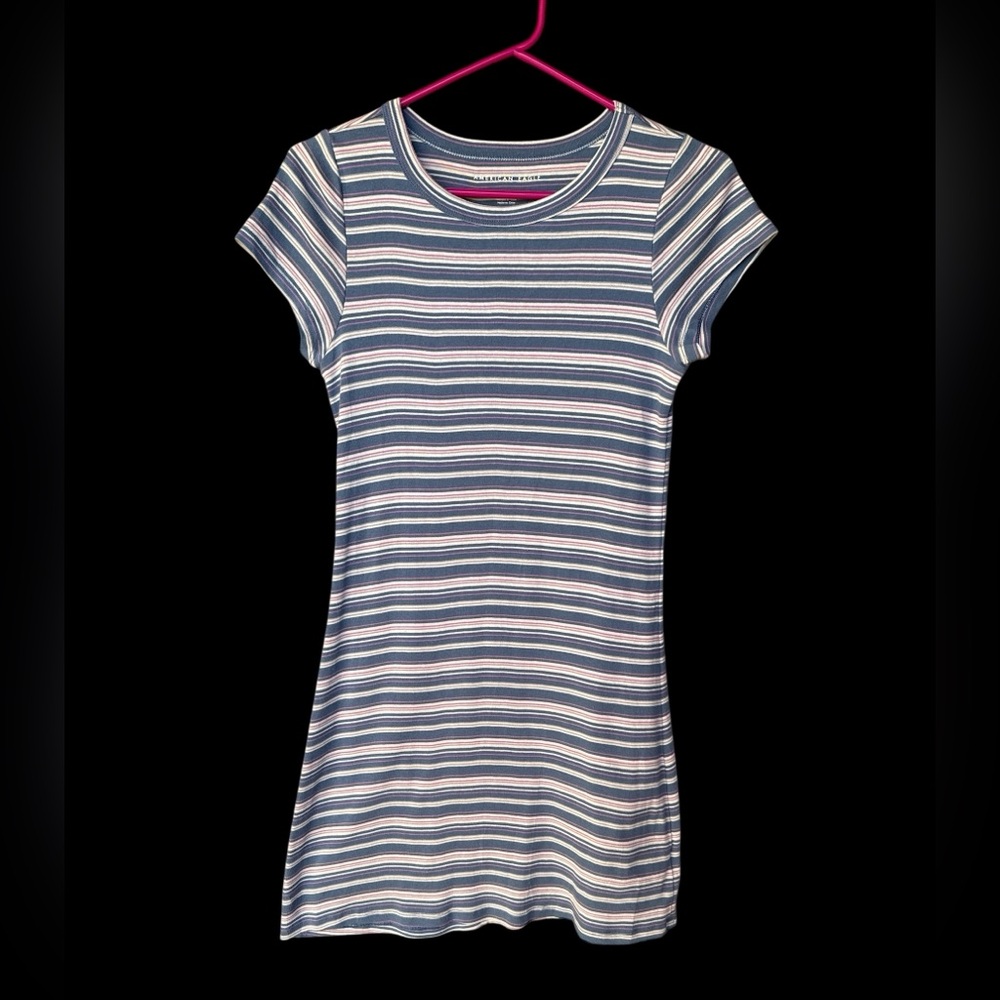 American Eagle Multicolor Striped T-Shirt Dress Size Small